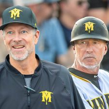 Sussex County Miners Field Manager Chris Widger and Assistant Coach Simon Walters.