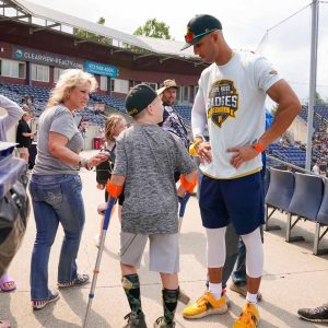 Battle of the Badges officer and fan