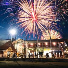 Fireworks over Skylands Stadium