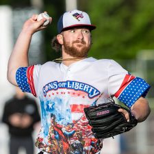 Billy Parsons pitches on Alter Ego Night, May 9, 2026