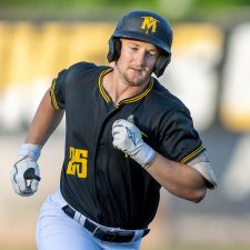 Right fielder Keenan Taylor runs the bases (photo by Phil Hoops)