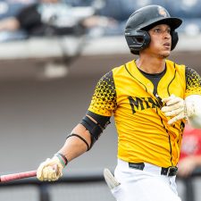 Sussex County Miners outfielder Edwin Mateo (photo by Phil Hoops).