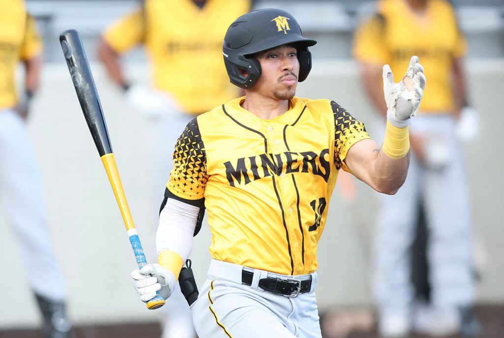 Sussex County Miners outfielder Gabriel Maciel (photo by Phil Hoops).