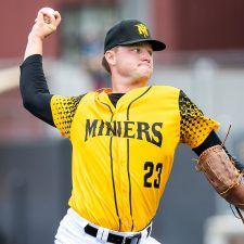 Sussex County Miners pitcher Kellen Brothers (photo by Phil Hoops).
