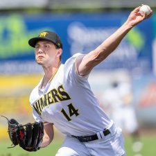 Sussex County Miners pitcher Rob Hensey (photo by Phil Hoops).