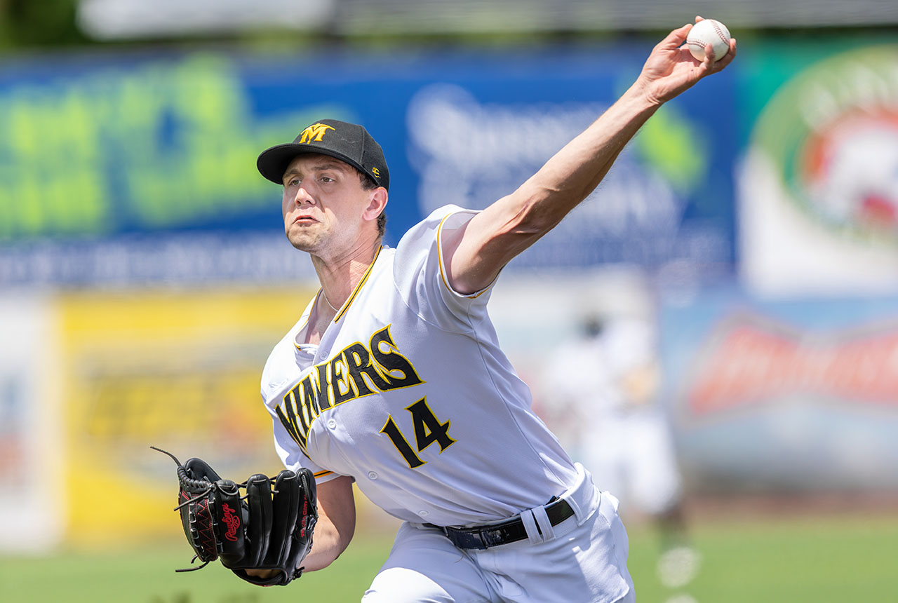 Sussex County Miners pitcher Rob Hensey (photo by Phil Hoops).