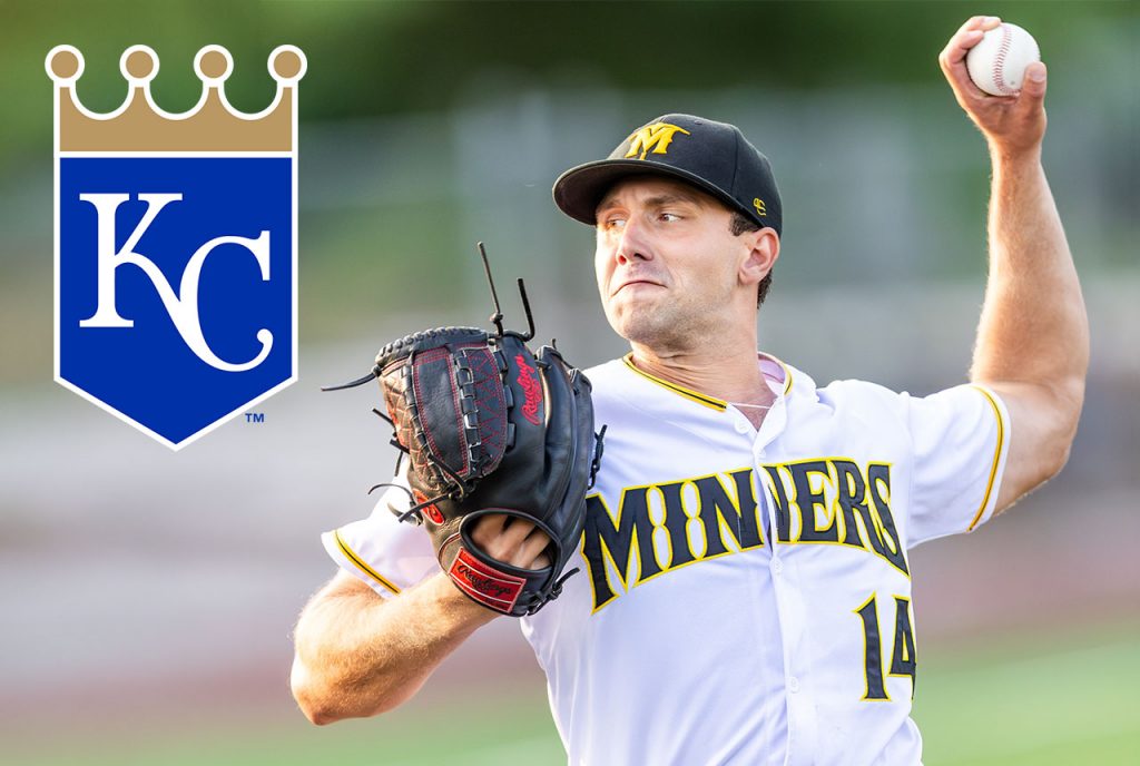 The Kansas City Royals have purchased the contract of Sussex County Miners pitcher Rob Hensey (photo by Phil Hoops).