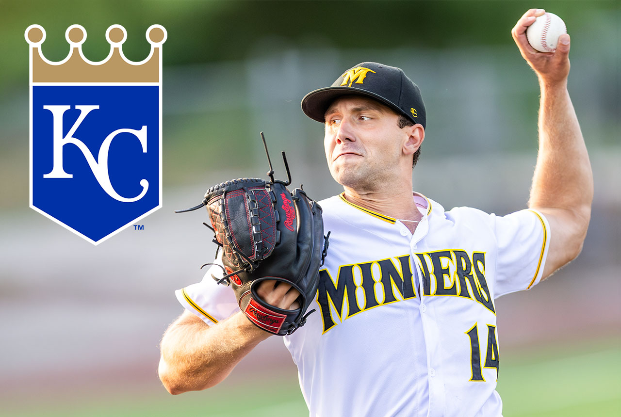 The Kansas City Royals have purchased the contract of Sussex County Miners pitcher Rob Hensey (photo by Phil Hoops).