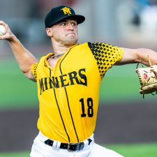 Sussex County Miners pitcher Christian Colmery (photo by Phil Hoops)
