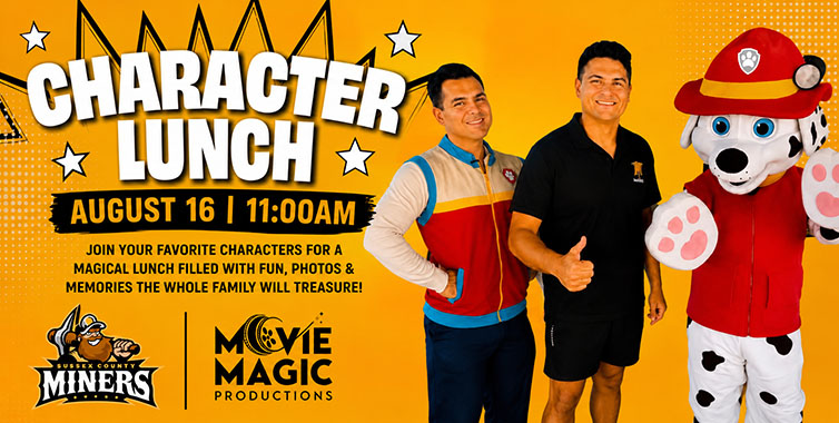 Sussex County Miners Character Lunch, Sunday, August 16, 2026