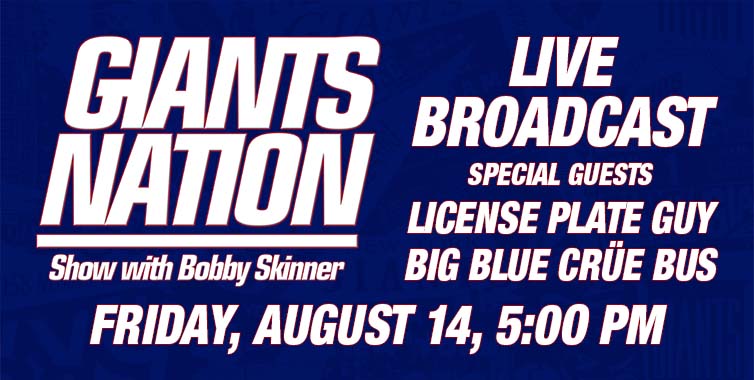 Sussex County Miners Giants Nation Show Live Broadcast, Friday, August 14, 2026